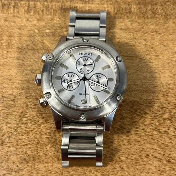 NIXON Bling The Camden Chrono 12A-S Swiss‎ Movement Watch - Needs Battery