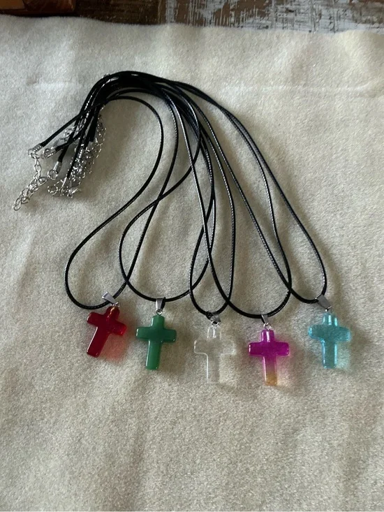 Colorful Cross Pendant Necklaces