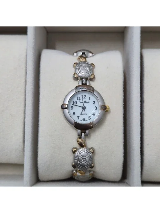 Pierre Nicol Two Tone Turtle Link Bracelet Watch