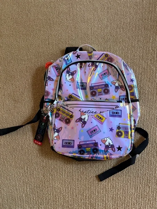 Wonder Nation Iridescent Besties Cassette Backpack, NWT