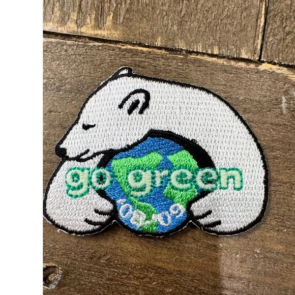 Girl Scouts Go Green Polar Bear Earth Environmental Embroidered Patch