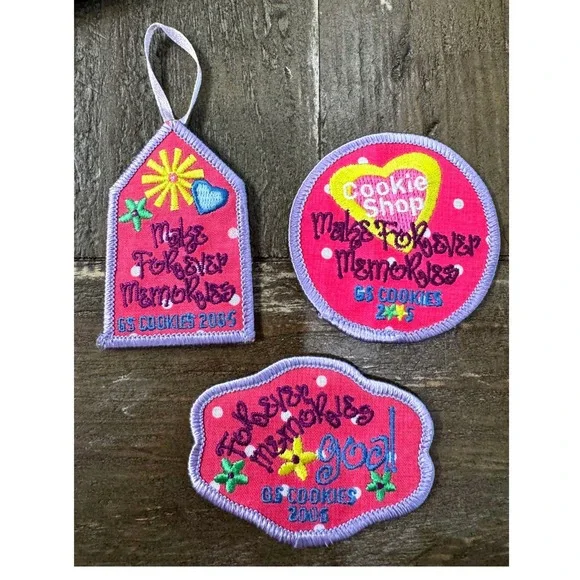 Girl Scouts 2005 Cookie Program Patch Lot Make Memories Goal TokStar GSUSA