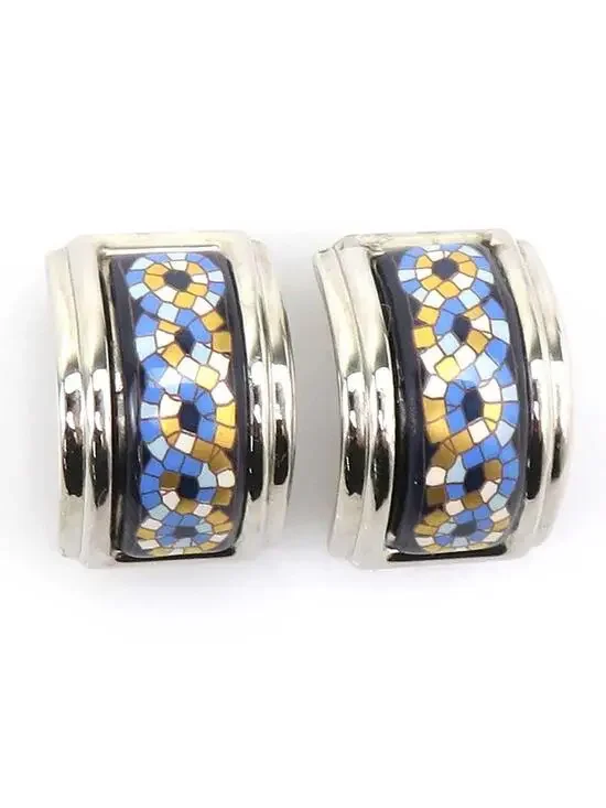 Auth Hermes Cloisonne Earrings #303040H19B