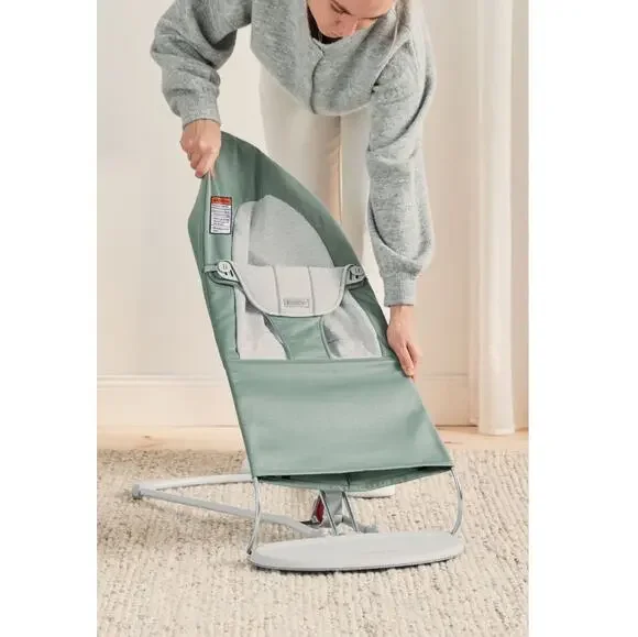 Baby Bjorn Light Sage Gray Extra Fabric Seat for Bouncer Balance Soft Cover