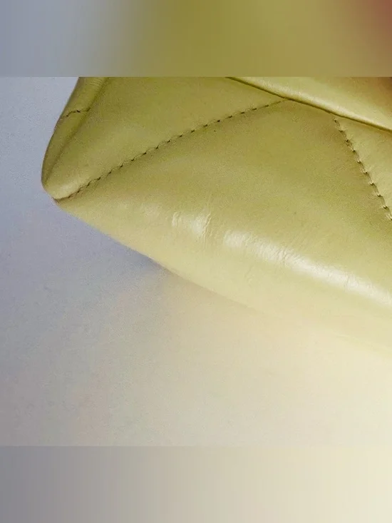 Tory Burch Small Kira Diamond Quilt Shoulder Bag Butter Yellow Frozen Zest NWOT