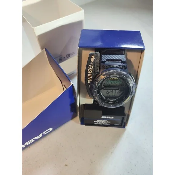 Casio WS1200H-2AV Digital Watch 100M Water Resist Fishing Gear Moon Data LED 929