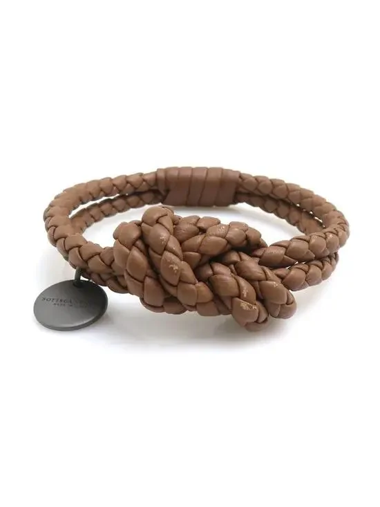 Auth Bottegaveneta Bracelet Brown #302639B84B