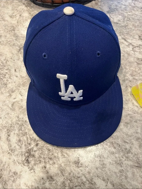 New Era Kids Royal Blue LA Snapback with White Logo and Button