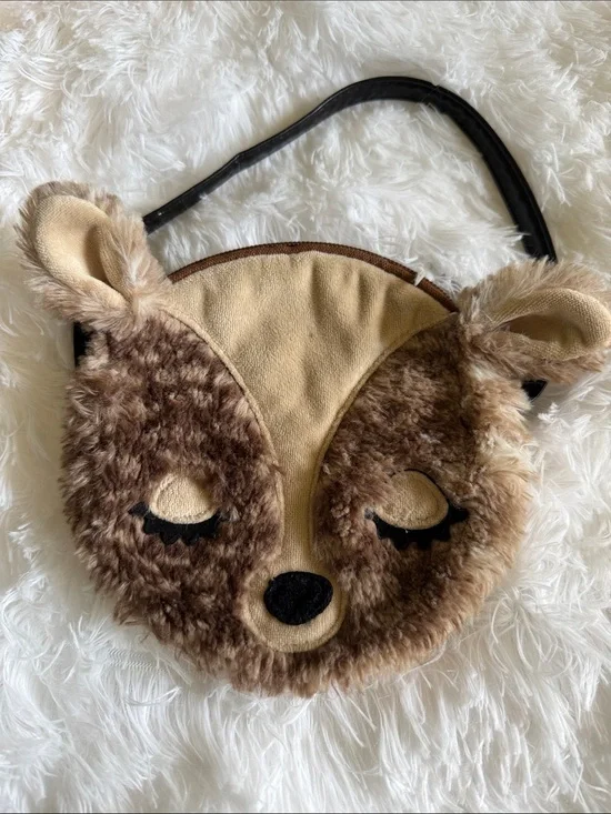Brown Fawn Plush Kids Shoulder Bag - Cute Deer Purse