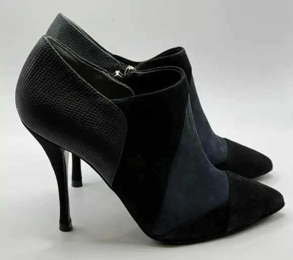 TORY BURCH Lorelei Suede & Leather Color Block Pointed Toe Pumps 5M
