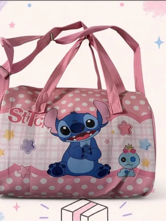 Stitch Inspired Mini/Kids Pink Duffle Bag | Travel Bag | Weekender | New