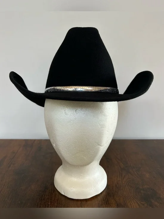 Vintage 90s Eddy Bros. Thunder Cowboy Hat For Kids Size 53 6 5/8, 100% Wool, USA