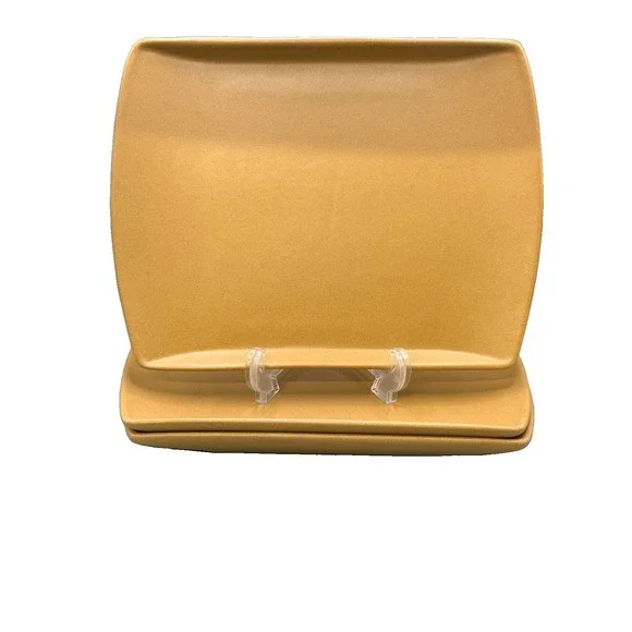 Set Of 3 Anfora Rectangular Sedona Toffee Plates 11