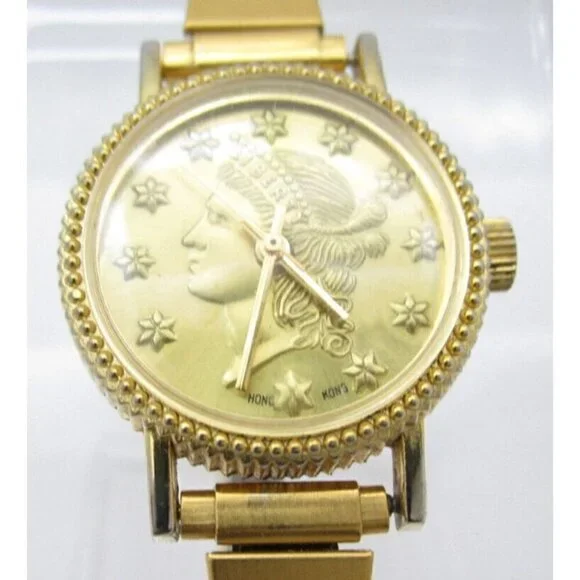 Vtg Women Liberty 1891 Hand Wind Analog 26mm Dial Causal Round Watch (G296)