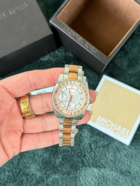 Michael Kors Two-Tone Women's Chronograph Watch - Rose Gold & Silver Tone