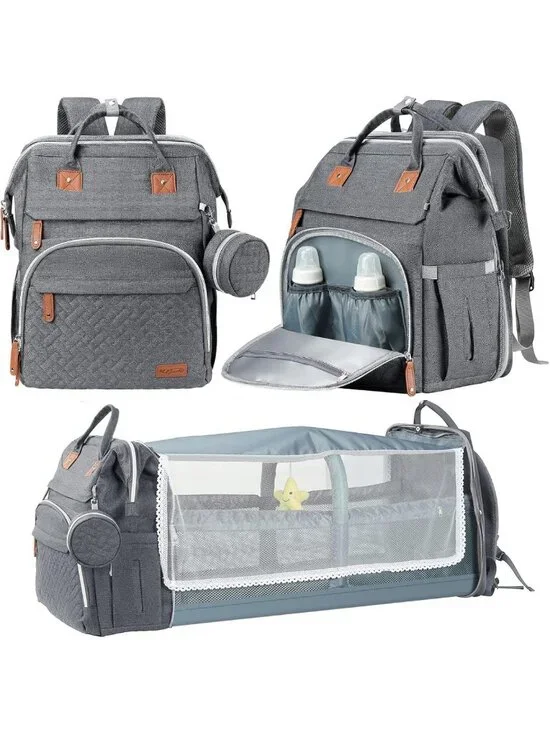 Large Capacity Baby Diaper Bag Backpack with Changing Station, USB Port