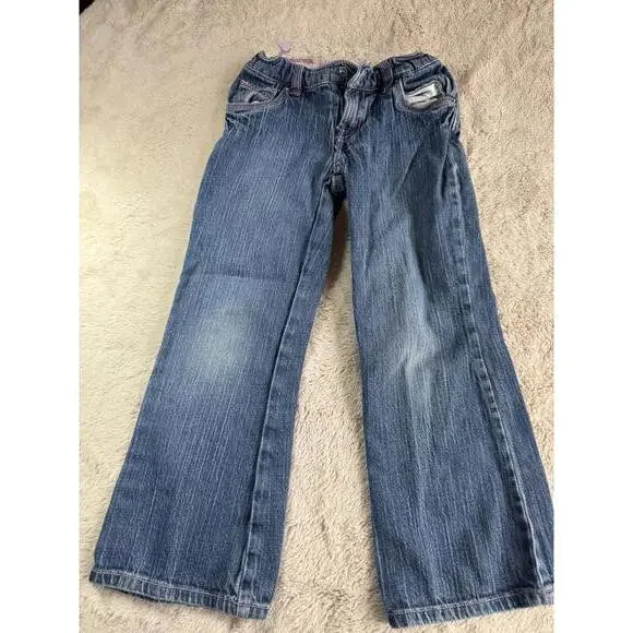 Levi's Girls' Denim Jeans Size‎ 6X with Pink Embroidery