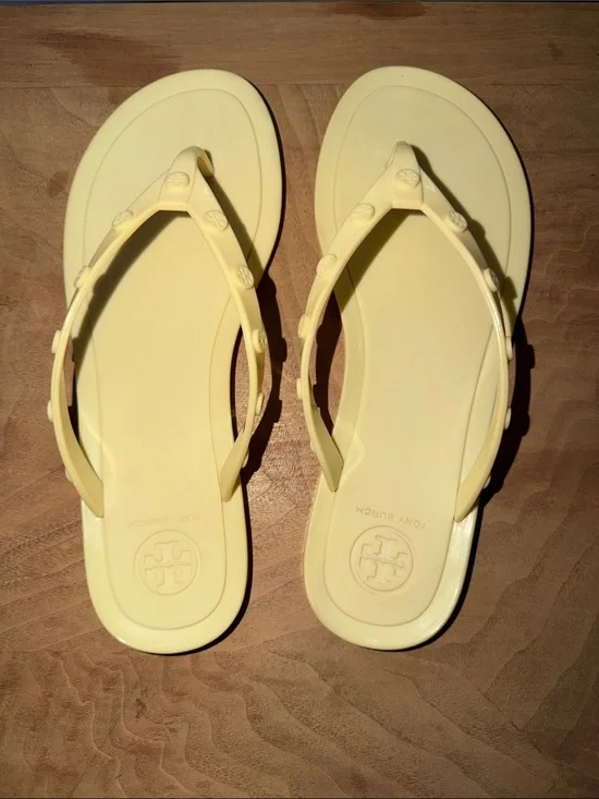 Tory Burch Studded Jelly Thong Flip Flop Sandals Size 8