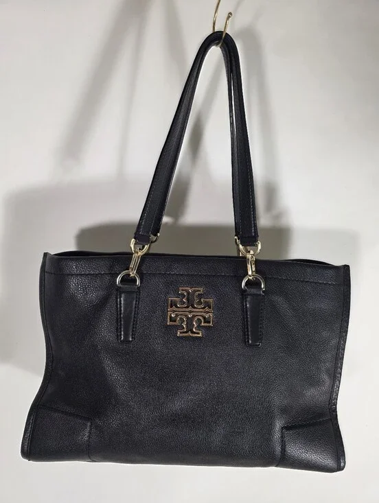Tory Burch Marion Black leather tote Bag Purse