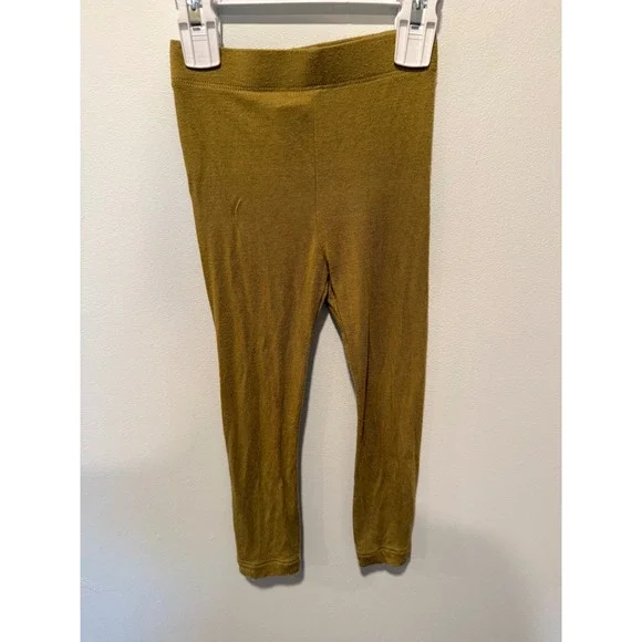 Kate Quinn Mustard Yellow Modal Spandex Leggings Toddler Girls 2T Ochre Pants