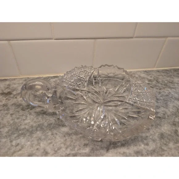 American Brilliant Cut Glass Sawtooth Rim 5