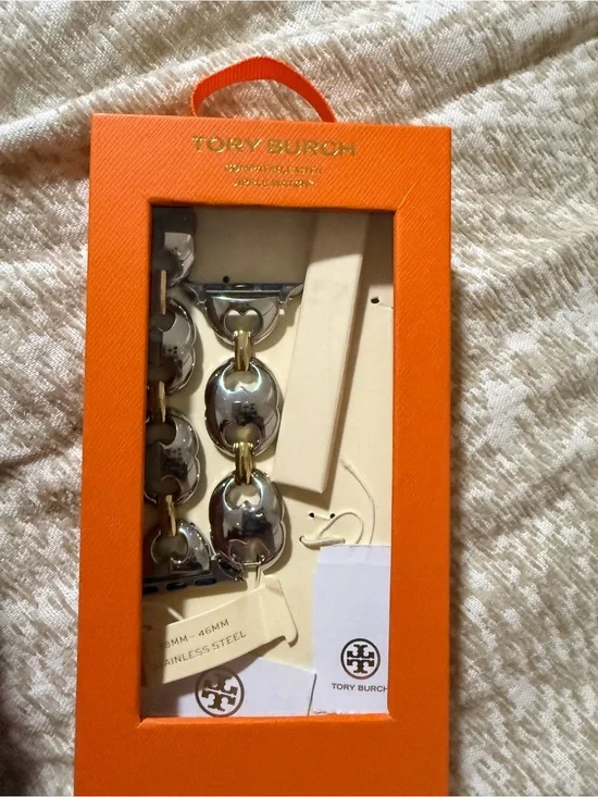 Tory Burch Silver and Gold Link Bracelet