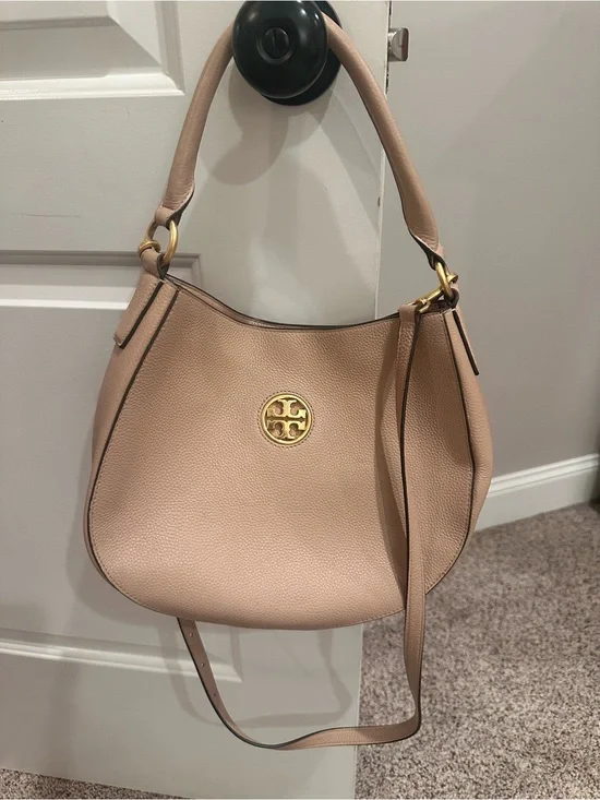Tory Burch Blush cream Leather Crossbody Shoulder Bag