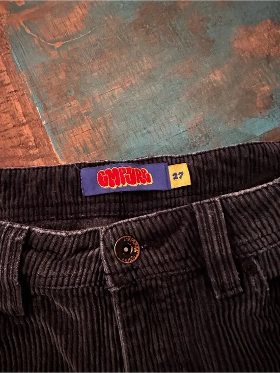 Empyre Black Corduroy Kids Jeans with Branded Waist Label