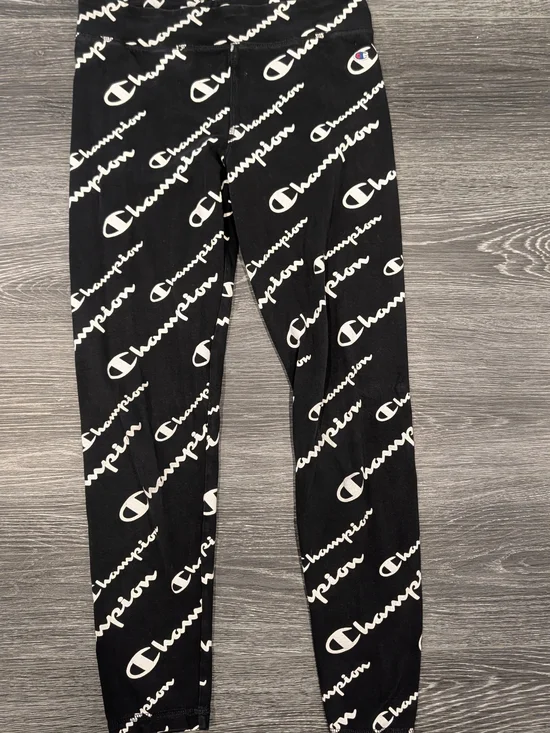 Champion Kids Black Logo Leggings