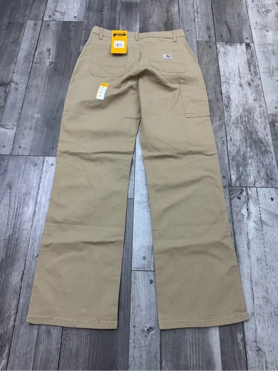 Carhartt Kids Size 16 Brown Loose Fit Utility Bootcut Work Pants NWT Beige NEW