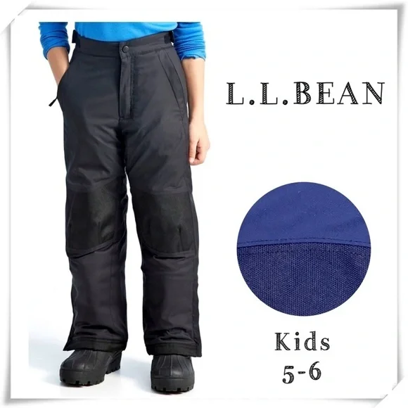 L.L.BEAN Kids' Cold Buster Winter Snow Pants in Deepest blue