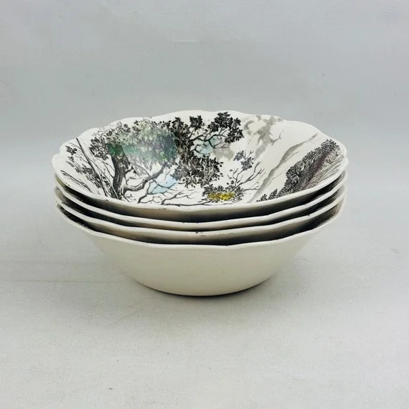 J&G Meakin Welcome Home Coupe Cereal Soup Bowl Lot of 4 English Staffordshire