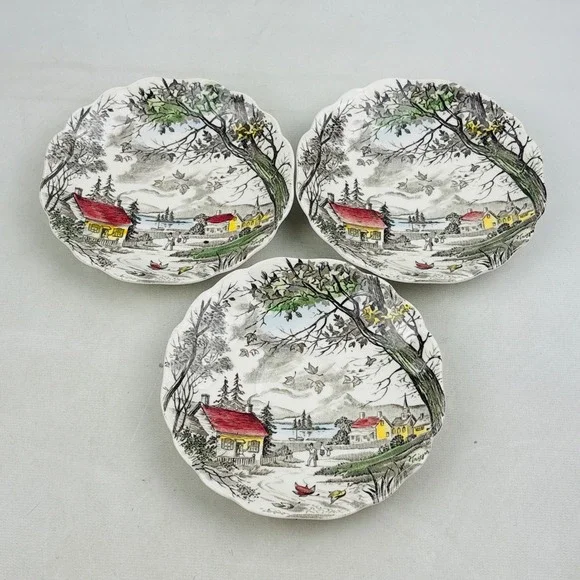 J&G Meakin Welcome Home Saucer Lot of 3 English Staffordshire Replacement