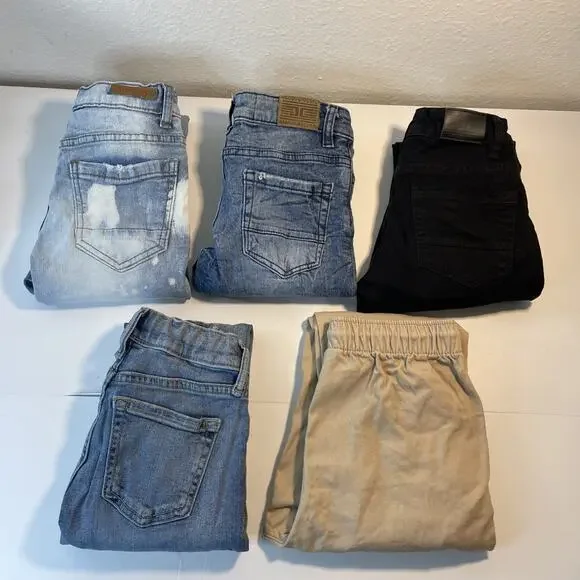 Boys Size 6 Clothing Lot 5 Pairs Jeans Pants Distressed Denim Jordan Craig