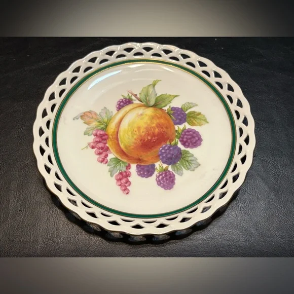 Vintage Winterling Marktleuthen Bavaria Decorative Plate Fruit - Bavaria Germany