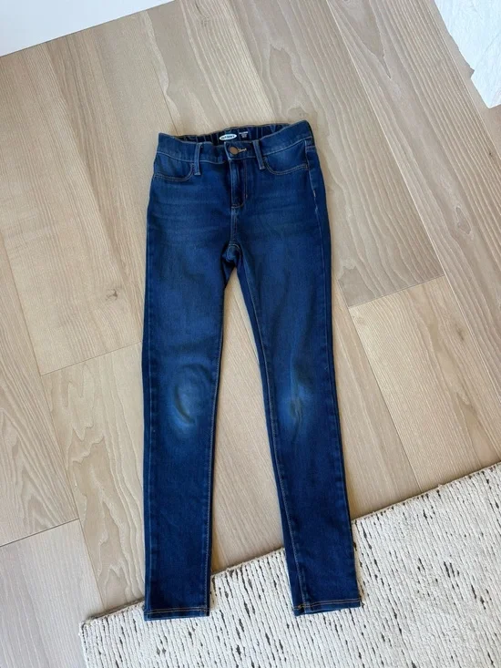 Old Navy Navy Blue Girls ballerina Stretch Skinny Jeans