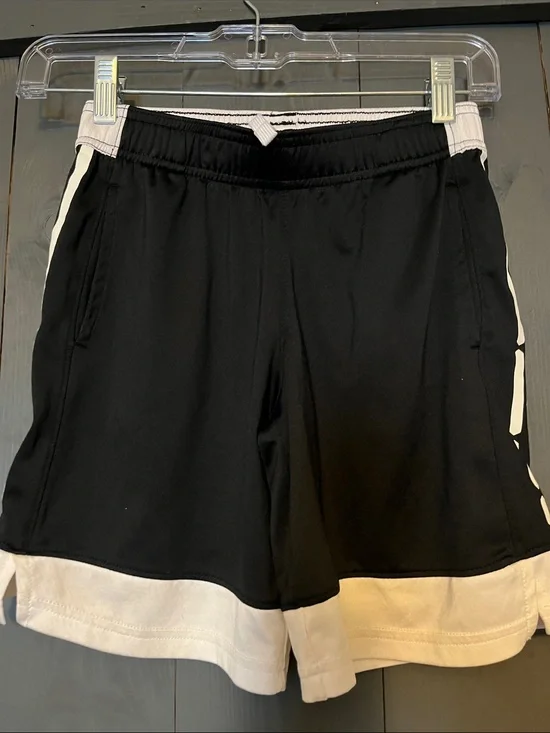 all in motion Black and White Girls Athletic Shorts