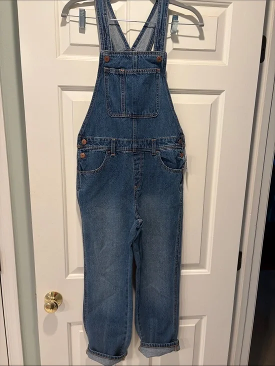 Old Navy Medium Blue Denim Overalls with Front Bib