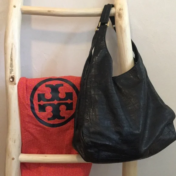 Tory Burch Black Leather Shoulder Bag
