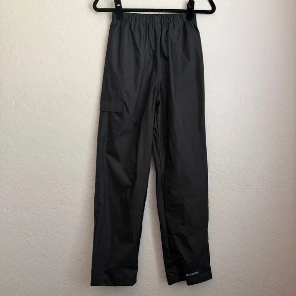 Columbia Kid's Rain Hiking Trail Pants Black Large 14/16