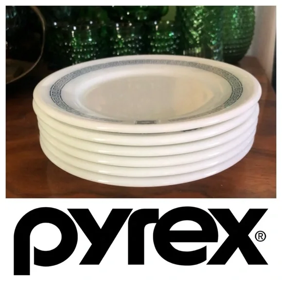 Vintage Pyrex Restaurant Ware 6.75” Plates ~ BRADFORD HOUSE