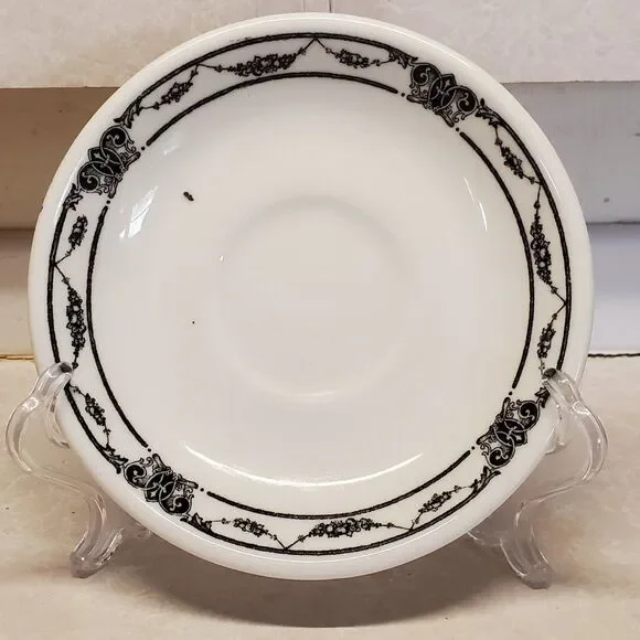 Iroquois China Restaurant Ware Blue Floral Trim Saucer Syracuse NY