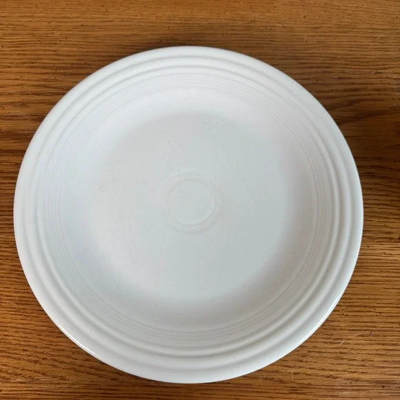 Fiesta White Dinner Plate 10.5 Inch Genuine Lead Free HLC USA GGB Ceramic