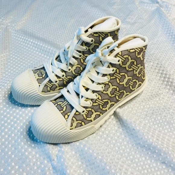 Tory burch‎ Jacquard Rubber-Paneled Sneakers - White