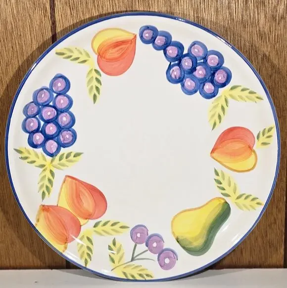 Artist's Touch Orchard Jubilee Dinner Plate Heritage Mint Fruit Stoneware