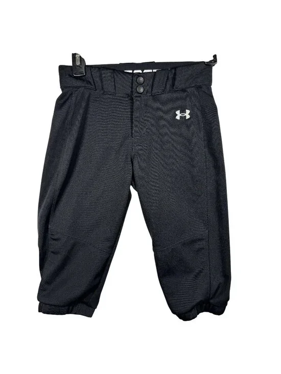 Under Armour Girls Youth Utility Softball Pants Black Size YM Athletic Fit