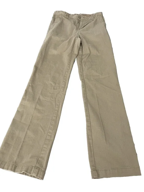 Old Navy Girls 14 Straight Leg Built In Flex Khaki Uniform Pants Adj. waist
