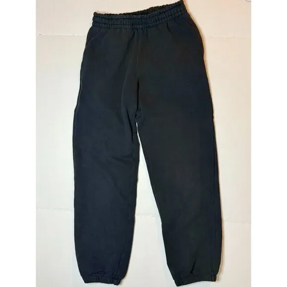 Athleta Girl Black Fleece Jogger Sweatpants Girls XL 14 Pockets Cinch Ankle
