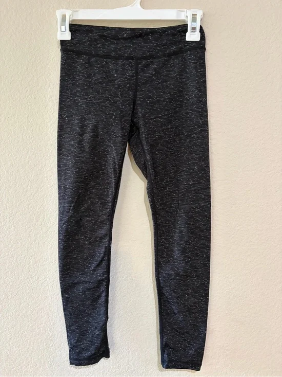 90 Degree by Reflex Girls Size 10 Black Gray Space Dye Leggings Athletic