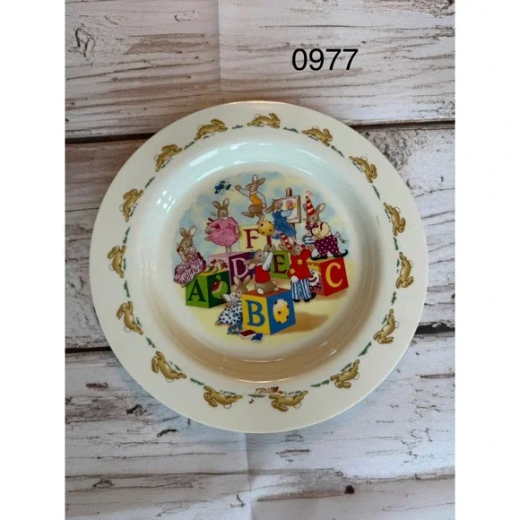 Royal Doulton Bunnykins ABC Blocks Nursery Bowl Fine Bone China English Dish